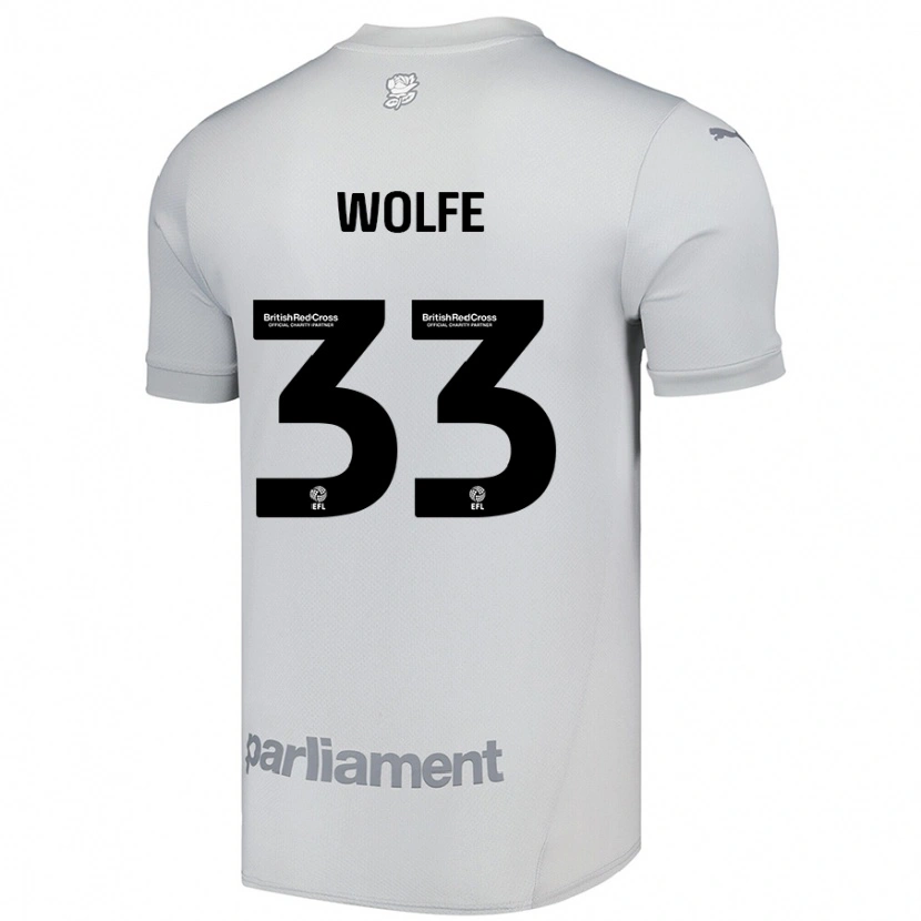 Danxen Mujer Camiseta Matty Wolfe #33 Gris Plata 2ª Equipación 2024/25 La Camisa