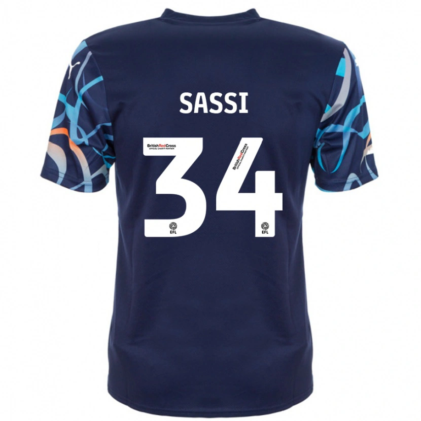 Danxen Mujer Camiseta Dan Sassi #34 Azul Marino 2ª Equipación 2024/25 La Camisa