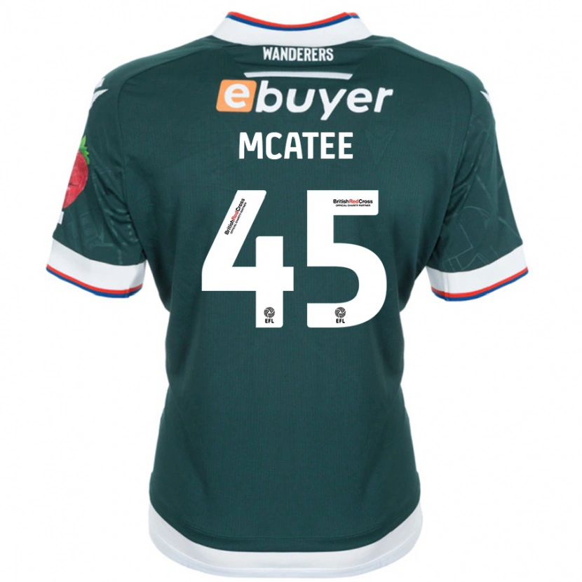 Danxen Mujer Camiseta John Mcatee #45 Verde Oscuro 2ª Equipación 2024/25 La Camisa