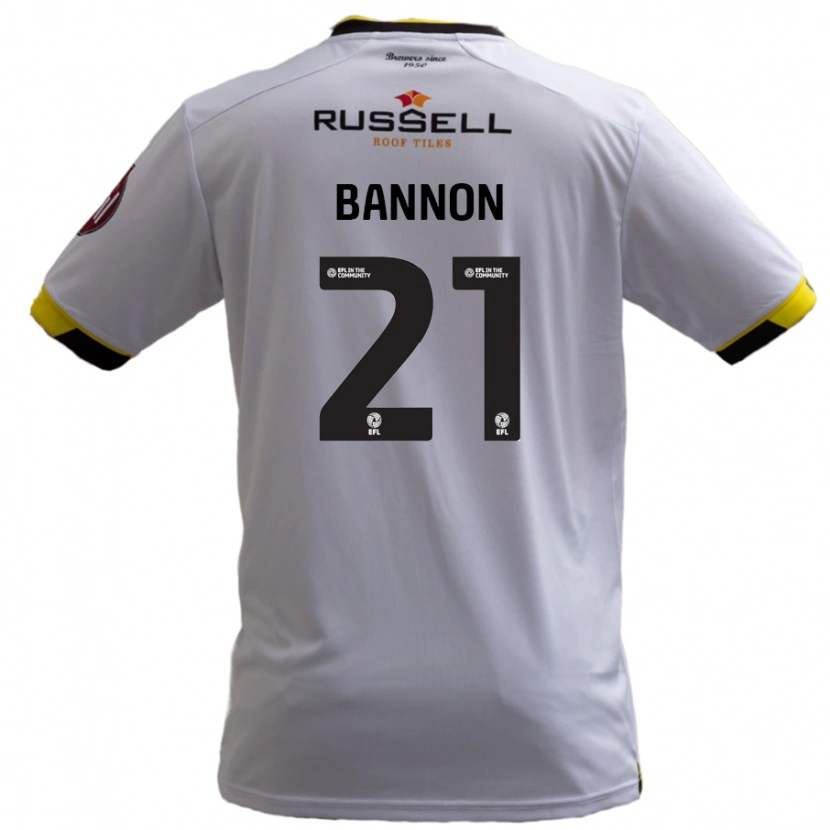 Danxen Mujer Camiseta Alex Bannon #21 Blanco 2ª Equipación 2024/25 La Camisa