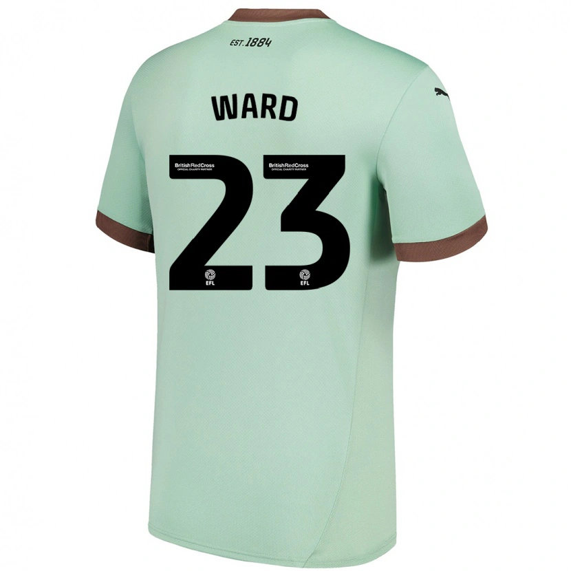 Danxen Mujer Camiseta Joe Ward #23 Verde Pálido 2ª Equipación 2024/25 La Camisa