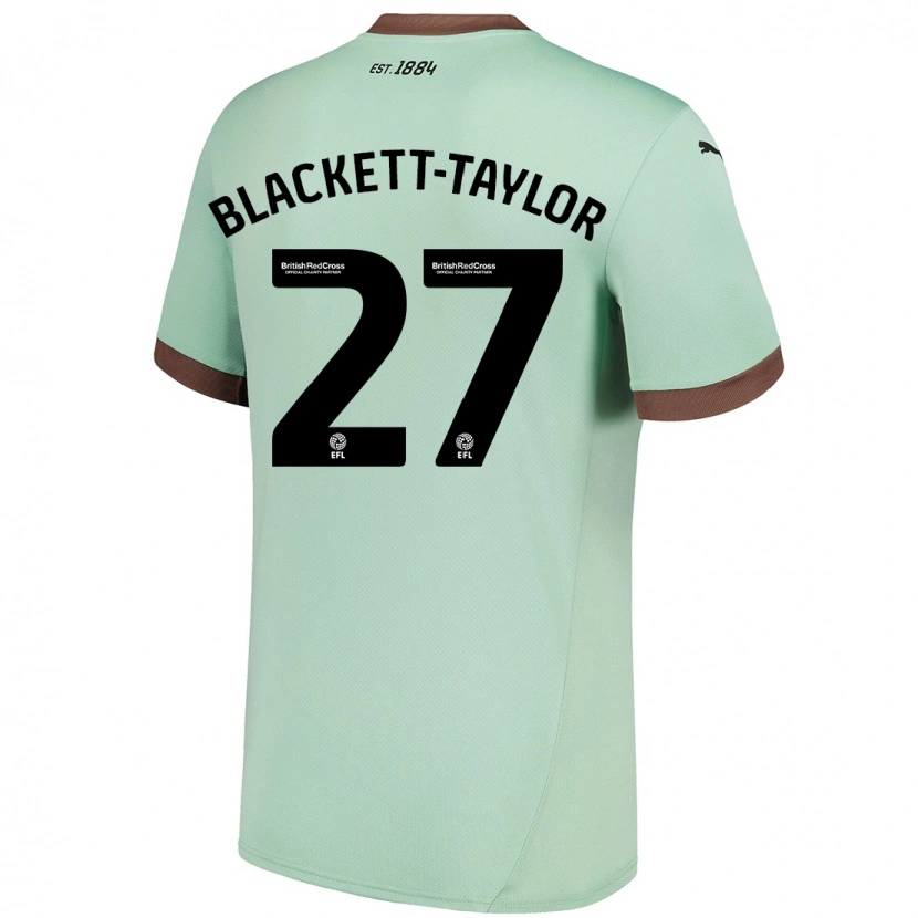 Danxen Mujer Camiseta Corey Blackett-Taylor #27 Verde Pálido 2ª Equipación 2024/25 La Camisa