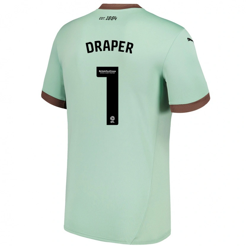 Danxen Mujer Camiseta Anna Draper #1 Verde Pálido 2ª Equipación 2024/25 La Camisa