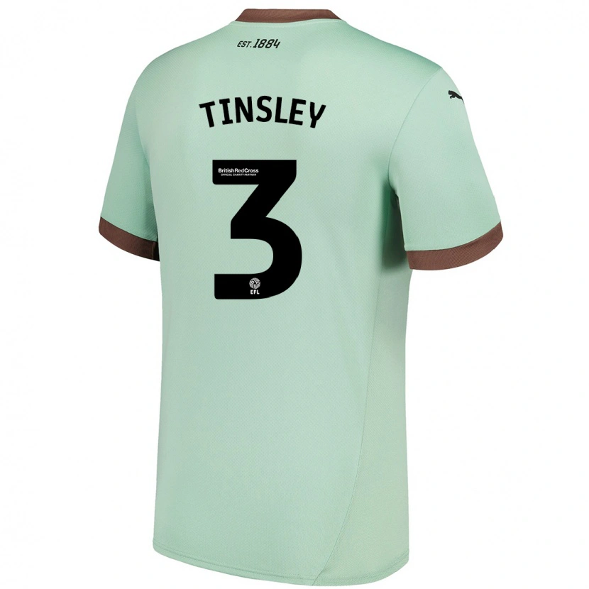 Danxen Mujer Camiseta Megan Tinsley #3 Verde Pálido 2ª Equipación 2024/25 La Camisa