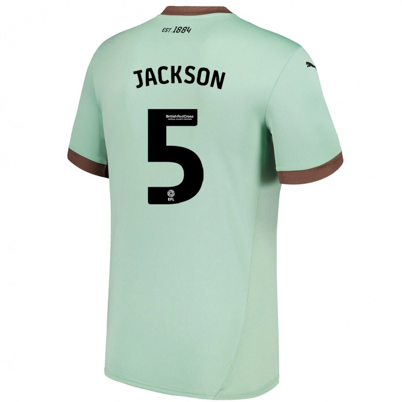 Danxen Mujer Camiseta Sarah Jackson #5 Verde Pálido 2ª Equipación 2024/25 La Camisa