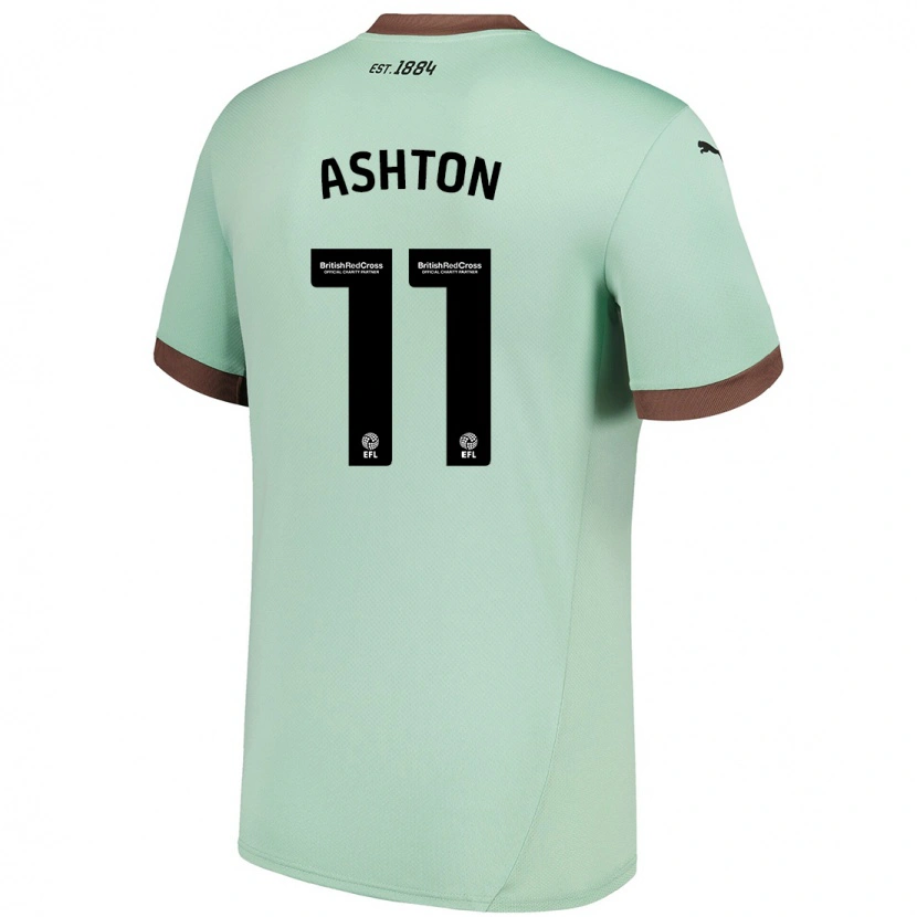 Danxen Mujer Camiseta Eleanor Ashton #11 Verde Pálido 2ª Equipación 2024/25 La Camisa