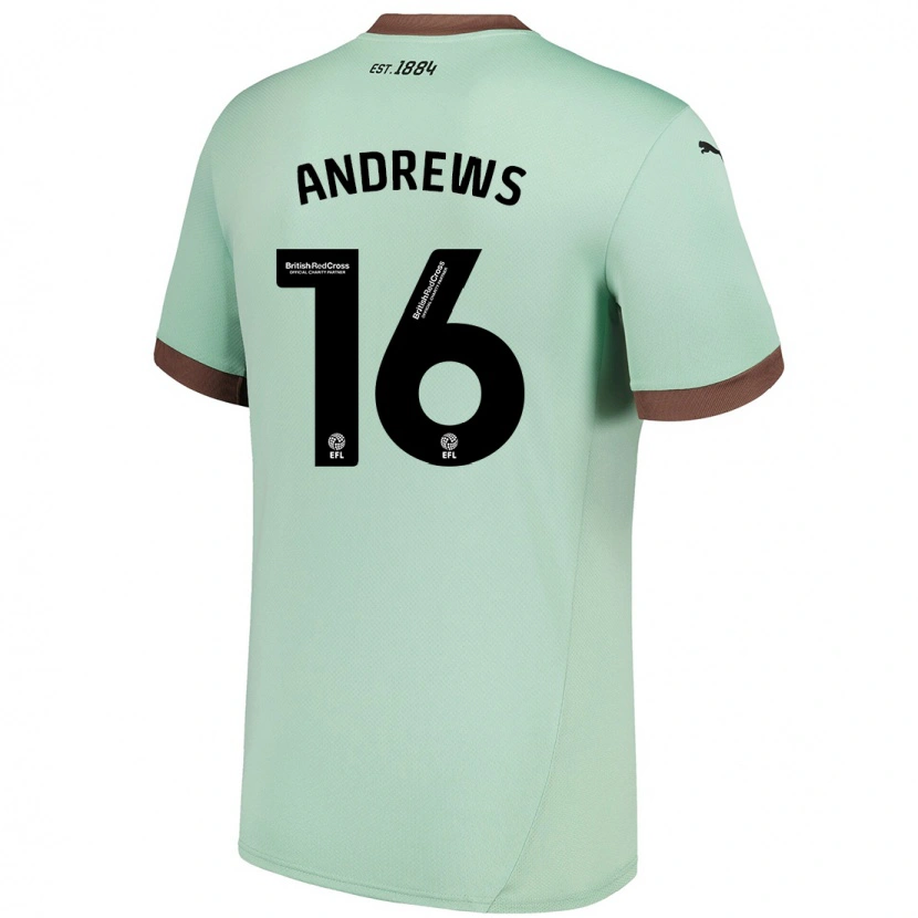 Danxen Mujer Camiseta Marli Rhodes-Andrews #16 Verde Pálido 2ª Equipación 2024/25 La Camisa