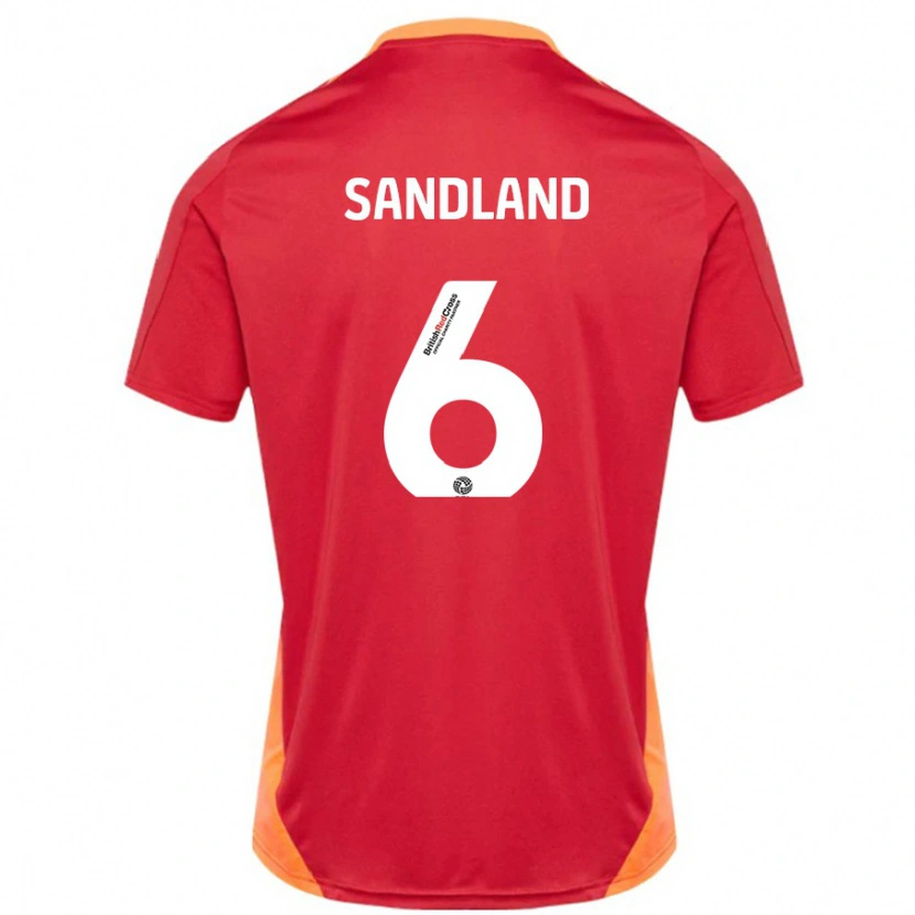 Danxen Mujer Camiseta Jess Sandland #6 Azul Blanquecino 2ª Equipación 2024/25 La Camisa