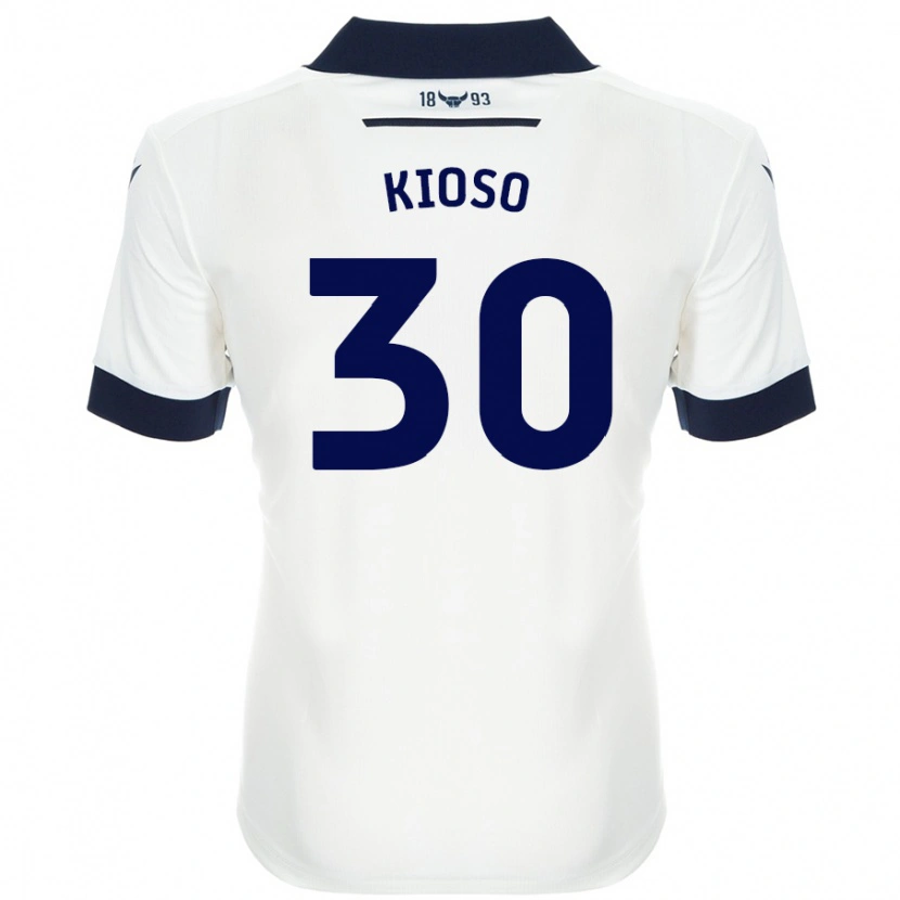 Danxen Mujer Camiseta Peter Kioso #30 Blanco Azul Marino 2ª Equipación 2024/25 La Camisa