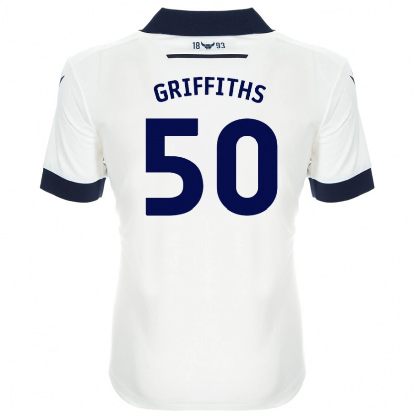 Danxen Mujer Camiseta Louis Griffiths #50 Blanco Azul Marino 2ª Equipación 2024/25 La Camisa