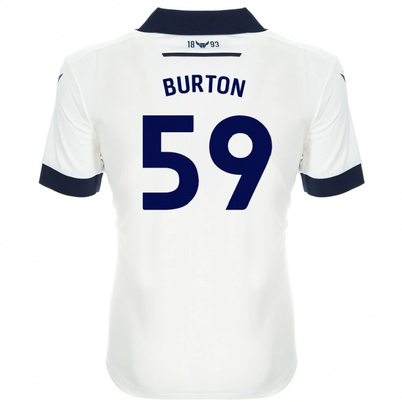 Danxen Mujer Camiseta Kasway Burton #59 Blanco Azul Marino 2ª Equipación 2024/25 La Camisa