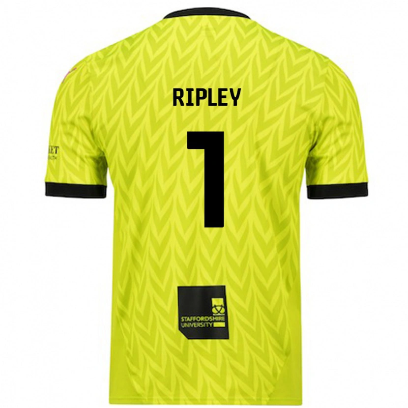 Danxen Mujer Camiseta Connor Ripley #1 Verde Fluorescente 2ª Equipación 2024/25 La Camisa