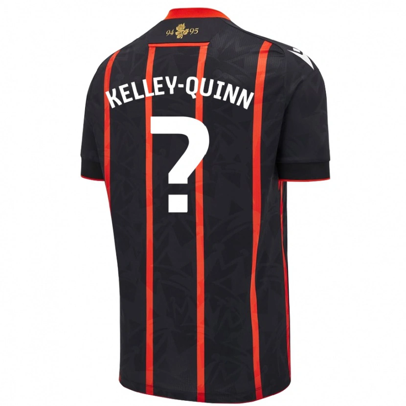 Danxen Mujer Camiseta Leon Kelley-Quinn #0 Negro Rojo 2ª Equipación 2024/25 La Camisa