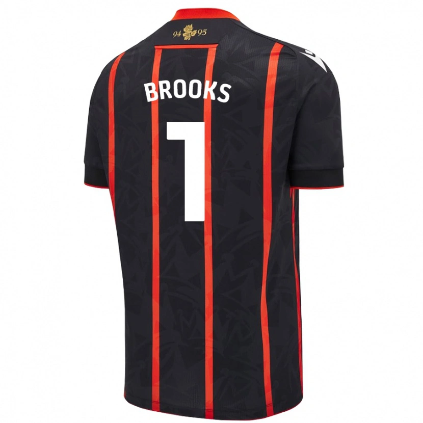 Danxen Mujer Camiseta Alexandra Brooks #1 Negro Rojo 2ª Equipación 2024/25 La Camisa