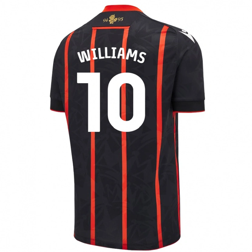 Danxen Mujer Camiseta Chloe Williams #10 Negro Rojo 2ª Equipación 2024/25 La Camisa