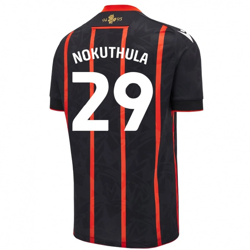 Danxen Mujer Camiseta Faith Nokuthula #29 Negro Rojo 2ª Equipación 2024/25 La Camisa