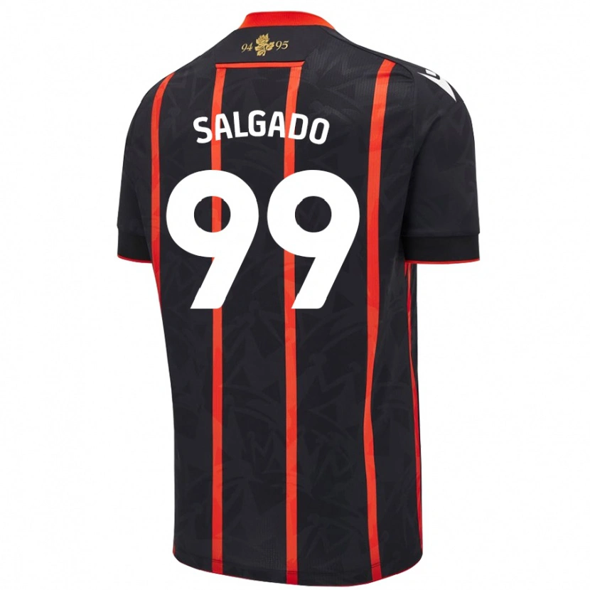 Danxen Mujer Camiseta Shanell Salgado #99 Negro Rojo 2ª Equipación 2024/25 La Camisa