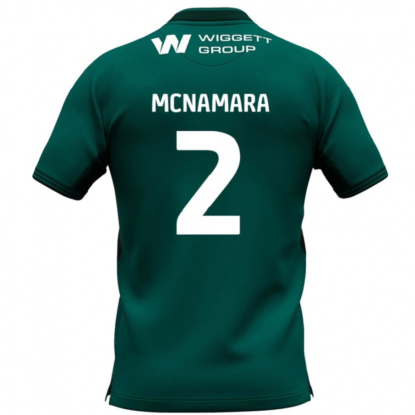 Danxen Mujer Camiseta Danny Mcnamara #2 Verde 2ª Equipación 2024/25 La Camisa