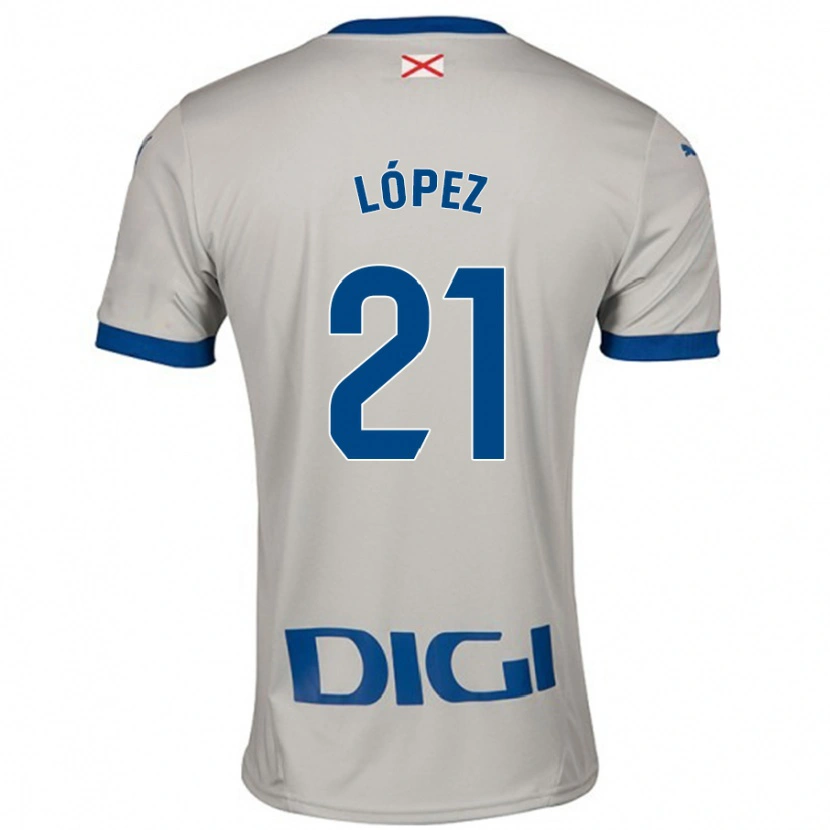 Danxen Mujer Camiseta Juanma López #21 Gris Claro 2ª Equipación 2024/25 La Camisa