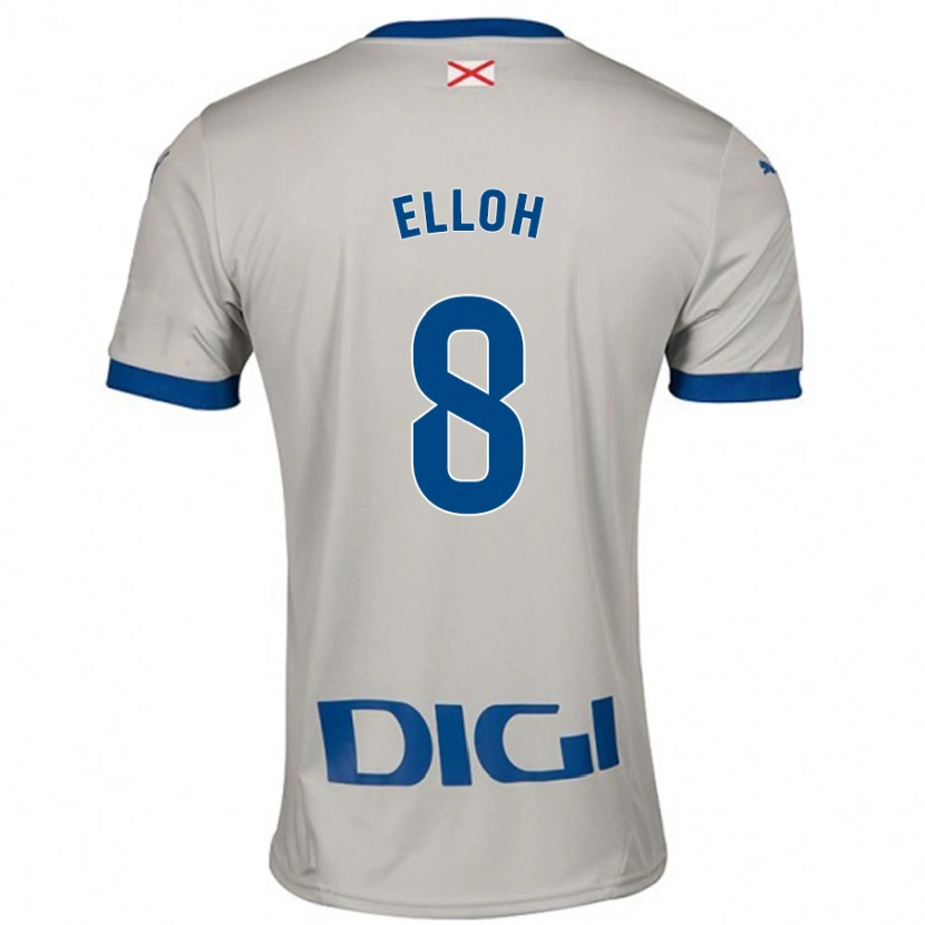 Danxen Mujer Camiseta Rebecca Elloh #8 Gris Claro 2ª Equipación 2024/25 La Camisa