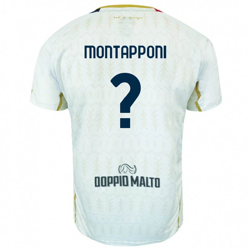 Danxen Mujer Camiseta Leonardo Montapponi #0 Blanco 2ª Equipación 2024/25 La Camisa