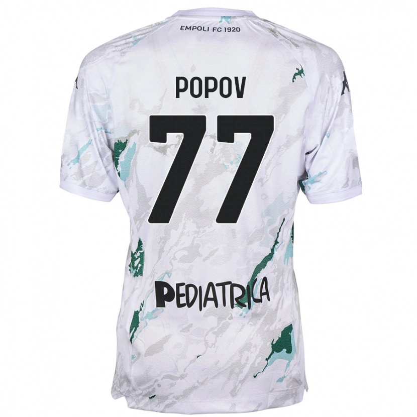 Danxen Mujer Camiseta Bogdan Popov #77 Gris 2ª Equipación 2024/25 La Camisa