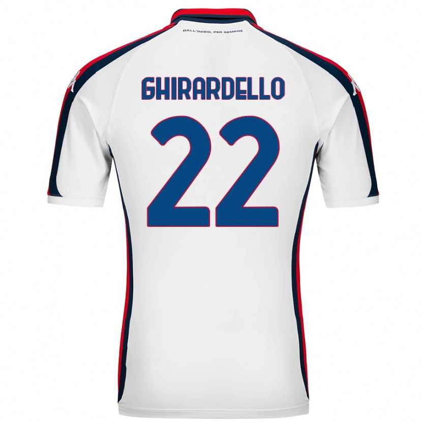 Danxen Mujer Camiseta Tommaso Ghirardello #22 Blanco 2ª Equipación 2024/25 La Camisa