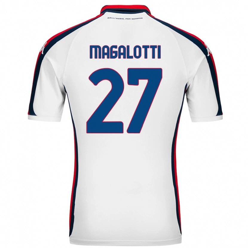 Danxen Mujer Camiseta Gabriele Magalotti #27 Blanco 2ª Equipación 2024/25 La Camisa