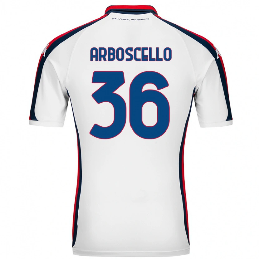 Danxen Mujer Camiseta Riccardo Arboscello #36 Blanco 2ª Equipación 2024/25 La Camisa