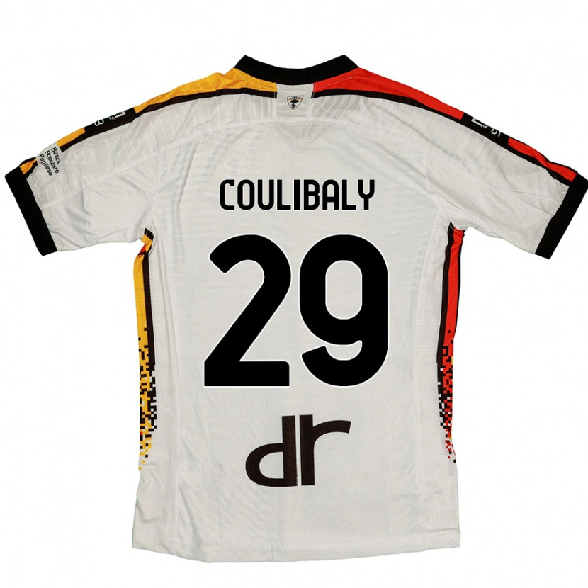 Danxen Mujer Camiseta Lassana Coulibaly #29 Blanco Negro 2ª Equipación 2024/25 La Camisa