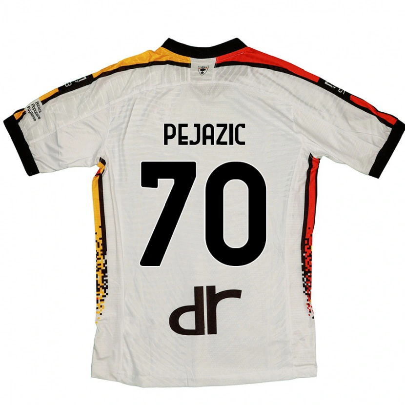 Danxen Mujer Camiseta Mario Pejazic #70 Blanco Negro 2ª Equipación 2024/25 La Camisa