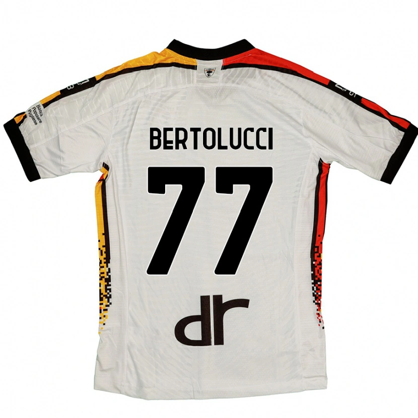 Danxen Mujer Camiseta Sandro Bertolucci #77 Blanco Negro 2ª Equipación 2024/25 La Camisa