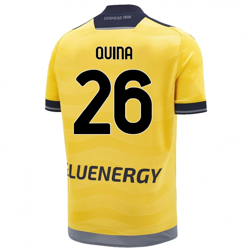 Danxen Mujer Camiseta Domingos Quina #26 Dorado 2ª Equipación 2024/25 La Camisa