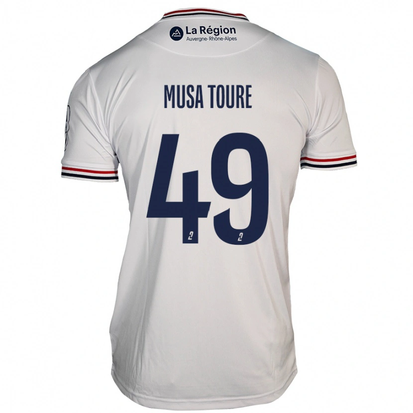 Danxen Mujer Camiseta Musa Toure #49 Blanco 2ª Equipación 2024/25 La Camisa