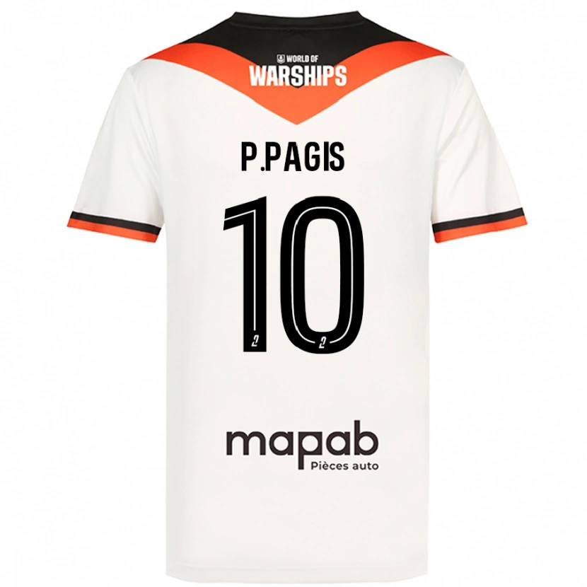 Danxen Mujer Camiseta Pablo Pagis #10 Blanco 2ª Equipación 2024/25 La Camisa