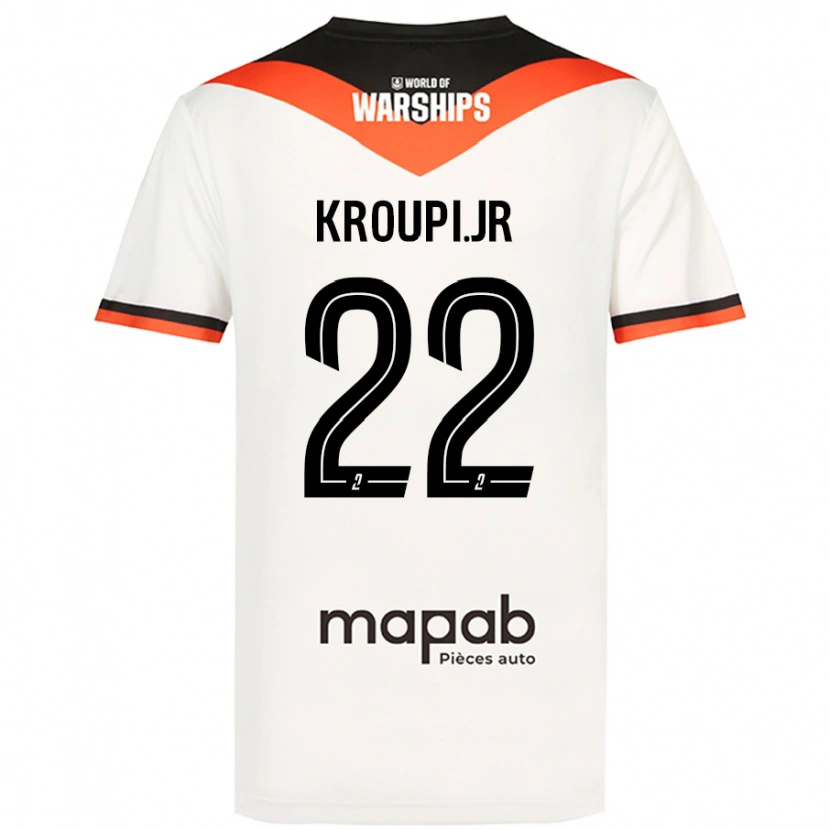 Danxen Mujer Camiseta Eli Junior Kroupi #22 Blanco 2ª Equipación 2024/25 La Camisa