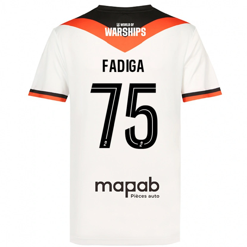 Danxen Mujer Camiseta Bandiougou Fadiga #75 Blanco 2ª Equipación 2024/25 La Camisa