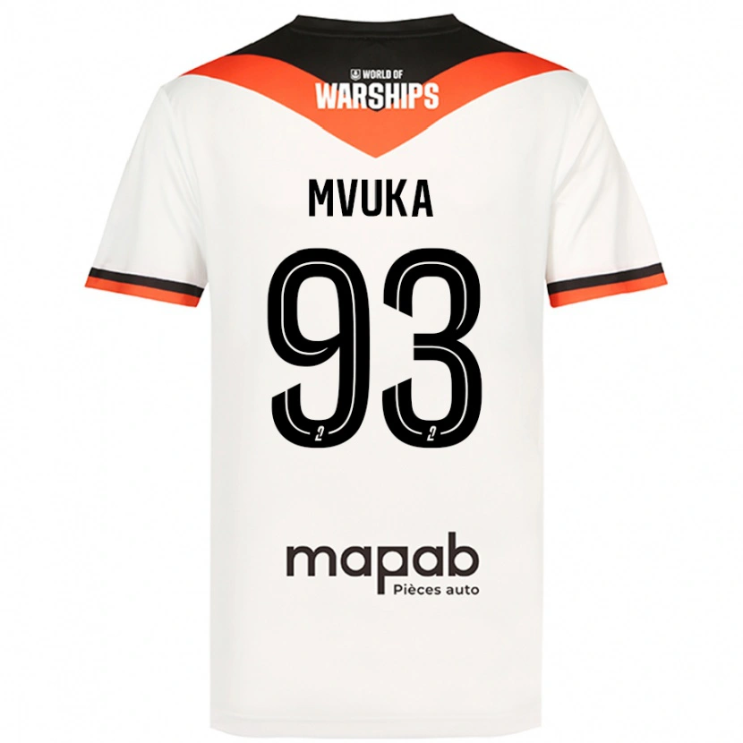 Danxen Mujer Camiseta Joel Mvuka #93 Blanco 2ª Equipación 2024/25 La Camisa