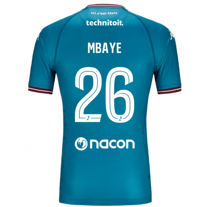 Danxen Mujer Camiseta Malick Mbaye #26 Azul Petróleo 2ª Equipación 2024/25 La Camisa