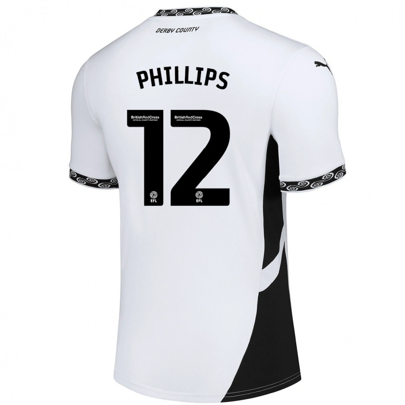 Danxen Niño Camiseta Nathaniel Phillips #12 Blanco Negro 1ª Equipación 2024/25 La Camisa