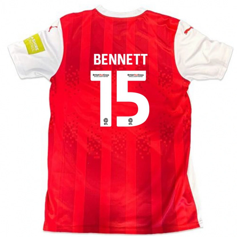 Danxen Niño Camiseta Rhys Bennett #15 Rojo Blanco 1ª Equipación 2024/25 La Camisa