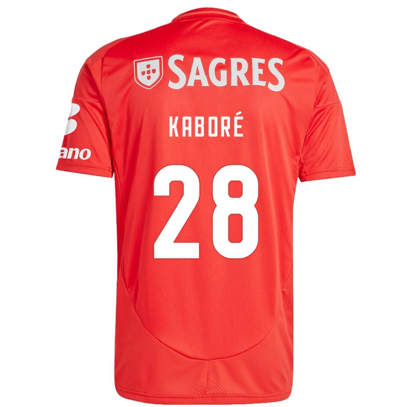 Danxen Niño Camiseta Issa Kaboré #28 Rojo Blanco 1ª Equipación 2024/25 La Camisa