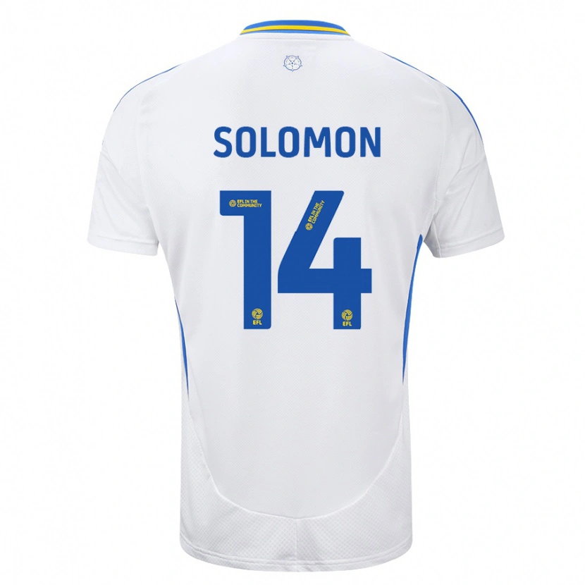 Danxen Niño Camiseta Manor Solomon #14 Blanco Azul 1ª Equipación 2024/25 La Camisa