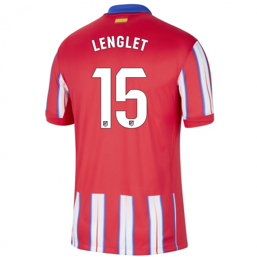 Danxen Niño Camiseta Clément Lenglet #15 Rojo Blanco Azul 1ª Equipación 2024/25 La Camisa