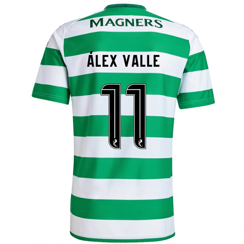 Danxen Niño Camiseta Álex Valle #11 Verde Blanco 1ª Equipación 2024/25 La Camisa