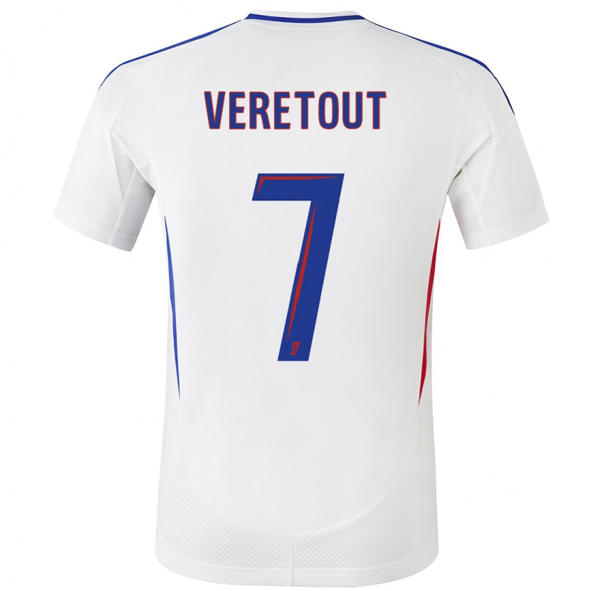 Danxen Niño Camiseta Jordan Veretout #7 Blanco Azul 1ª Equipación 2024/25 La Camisa