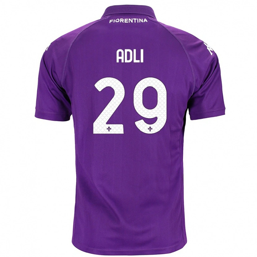 Danxen Niño Camiseta Yacine Adli #29 Morado 1ª Equipación 2024/25 La Camisa