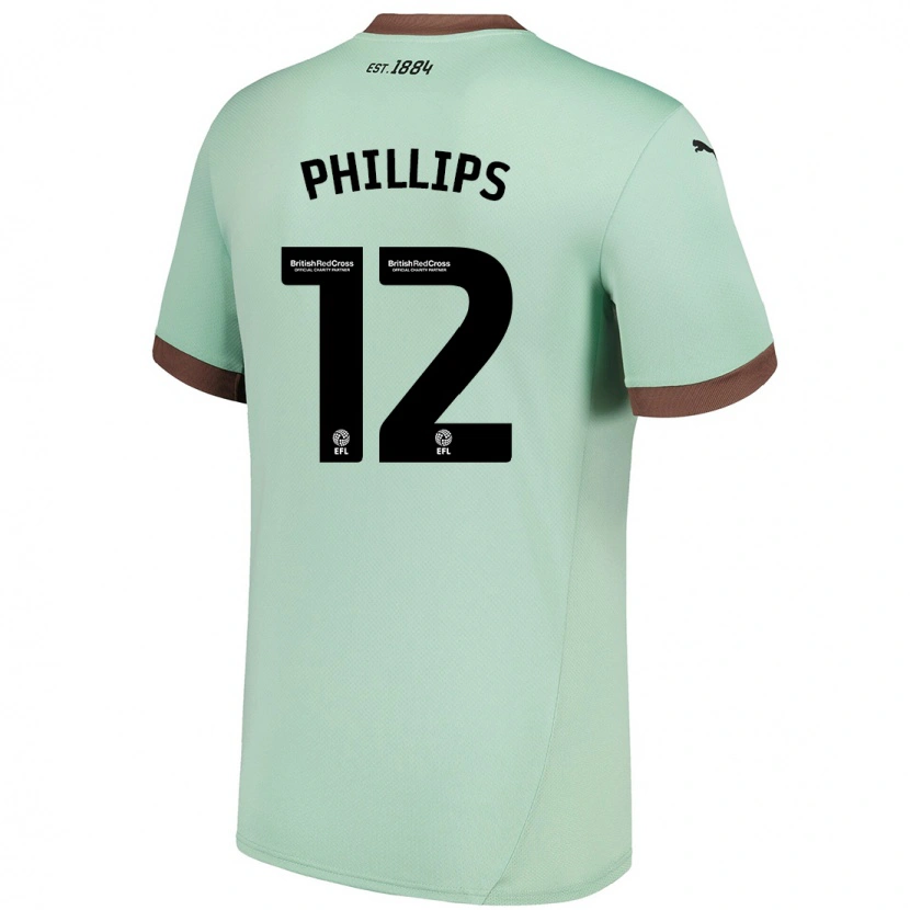 Danxen Niño Camiseta Nathaniel Phillips #12 Verde Pálido 2ª Equipación 2024/25 La Camisa