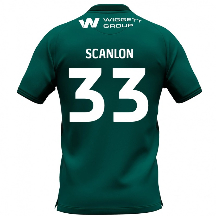 Danxen Niño Camiseta Calum Scanlon #33 Verde 2ª Equipación 2024/25 La Camisa