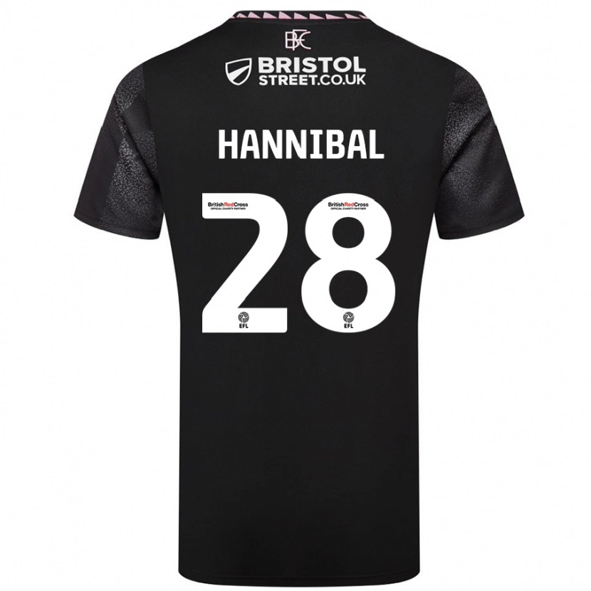 Danxen Niño Camiseta Hannibal #28 Negro 2ª Equipación 2024/25 La Camisa